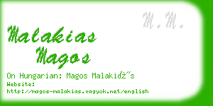 malakias magos business card